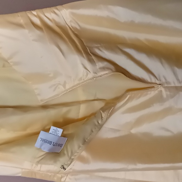 David's Bridal Canary Yellow Halter Dress Size 14 NWT - Picture 10 of 11